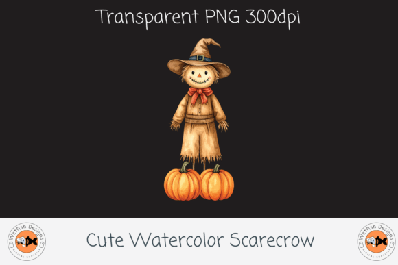 Download Cute Watercolor Scarecrow - Cute Collection