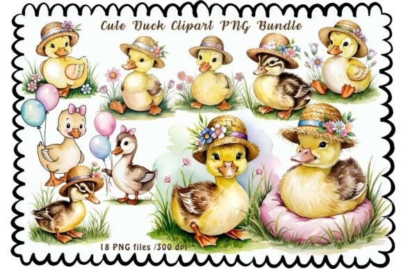 Download Cute Duck Clipart PNG Bundle, Baby Duck - Premium Resources
