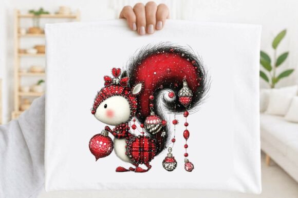 Download Cute Christmas Squirrel with Red. - Cute Collection