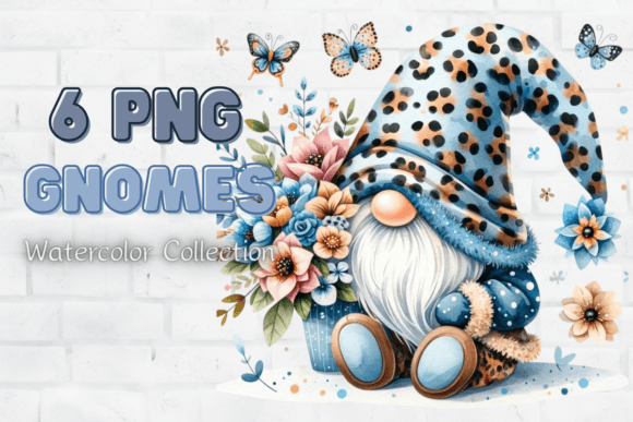 Download Blue Leopard Gnome Clipart, Cute Gnome - Cute Collection