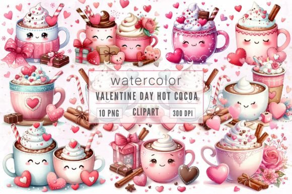 Download Cute Valentine Day Hot Cocoa Clipart - Cute Collection
