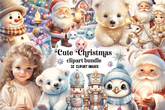 Download Cute Christmas Clipart Bundle - Cute Collection
